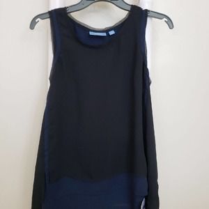 Simply Vera Layered Blue Tunic Top Sz S